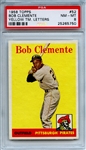 1958 Topps 52 Roberto Clemente Yellow Letters PSA NM-MT 8