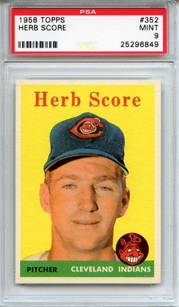 1958 Topps 352 Herb Score PSA MINT 9