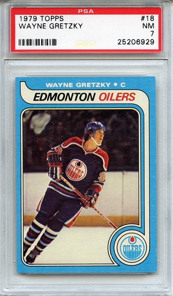 1979 Topps 18 Wayne Gretzky RC PSA NM 7