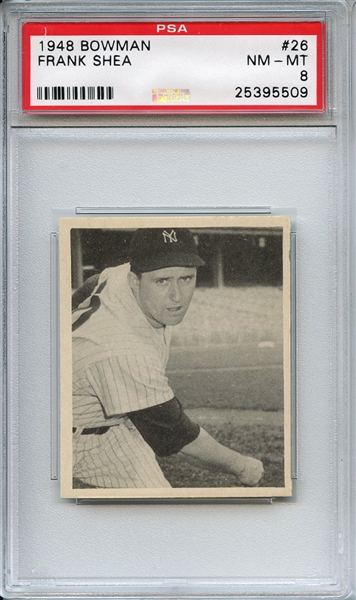 1948 Bowman 26 Frank Shea PSA NM-MT 8