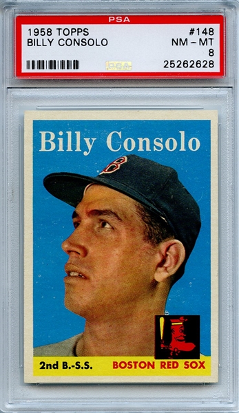 1958 Topps 148 Billy Consolo PSA NM-MT 8