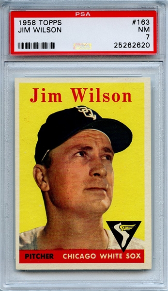 1958 Topps 163 Jim Wilson PSA NM 7