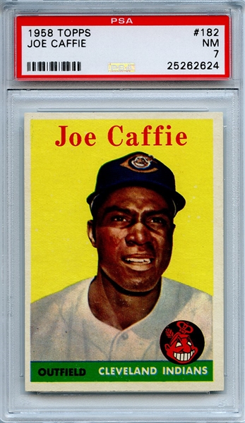 1958 Topps 182 Joe Caffie PSA NM 7