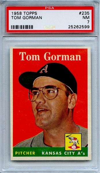 1958 Topps 235 Tom Gorman PSA NM 7