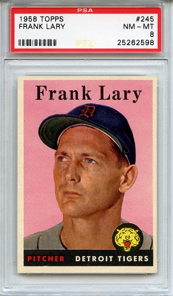 1958 Topps 245 Frank Lary PSA NM-MT 8