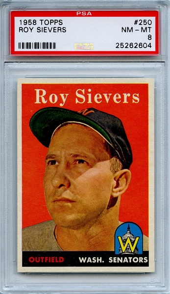 1958 Topps 250 Roy Sievers PSA NM-MT 8