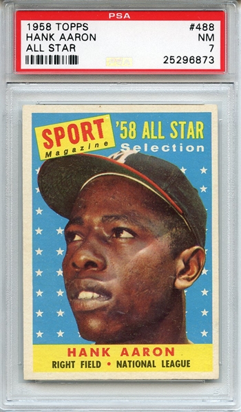 1958 Topps 488 Hank Aaron All Star PSA NM 7