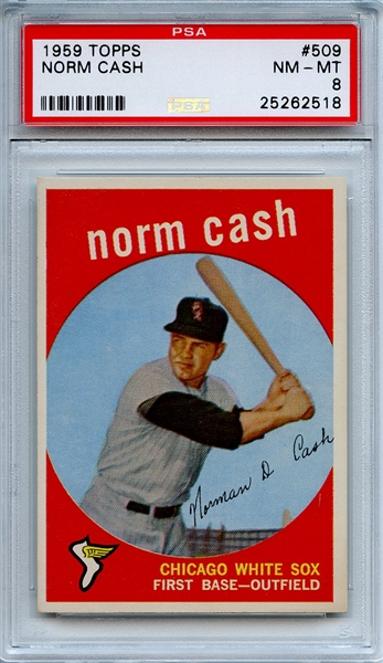 1959 Topps 509 Norm Cash RC PSA NM-MT 8