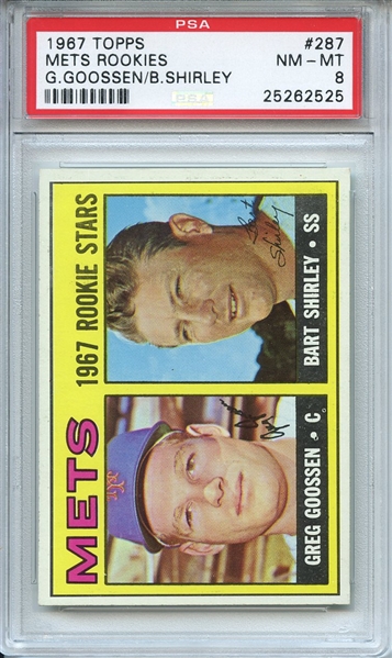 1967 Topps 287 New York Mets Rookies PSA NM-MT 8