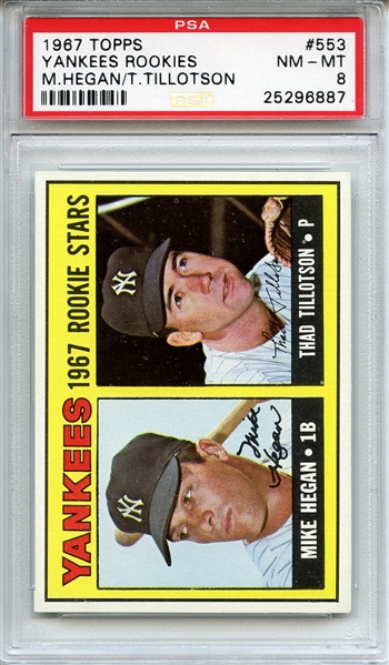1967 Topps 553 New York Yankees Rookie PSA NM-MT 8