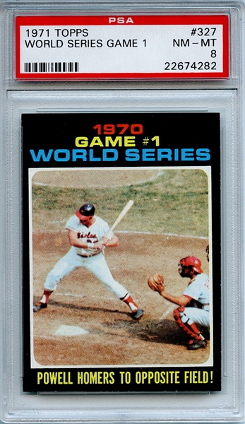 1971 Topps 327 World Series Game 1 Boog Powell PSA NM-MT 8