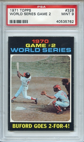 1971 Topps 328 World Series Game 2 PSA MINT 9