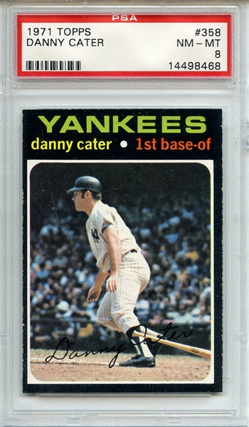 1971 Topps 358 Danny Cater PSA NM-MT 8