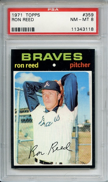 1971 Topps 359 Ron Reed PSA NM-MT 8