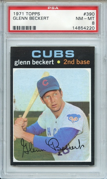 1971 Topps 390 Glenn Beckert PSA NM-MT 8