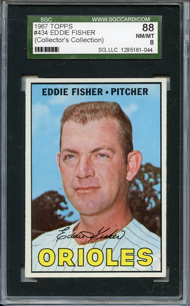 1967 Topps 434 Eddie Fisher SGC NM/MT 88 / 8