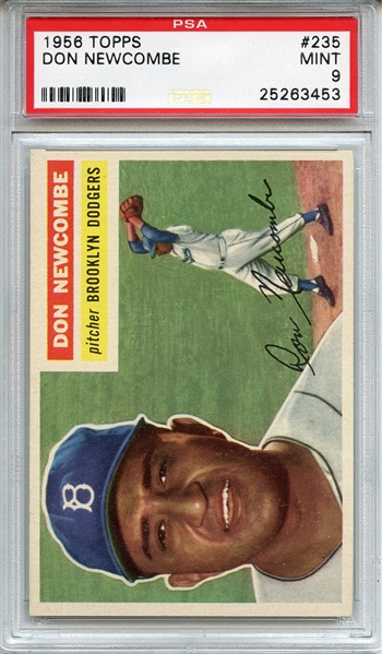 1956 Topps 235 Don Newcombe PSA MINT 9