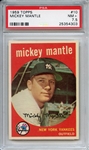 1959 Topps 10 Mickey Mantle PSA NM+ 7.5