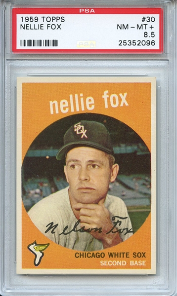 1959 Topps 30 Nellie Fox PSA NM-MT+ 8.5
