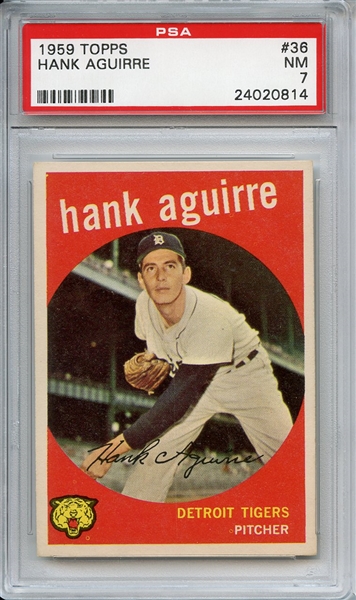 1959 Topps 36 Hank Aguirre PSA NM 7