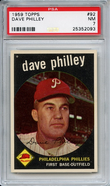 1959 Topps 92 Dave Philley PSA NM 7