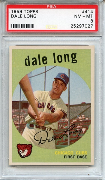 1959 Topps 414 Dale Long PSA NM-MT 8