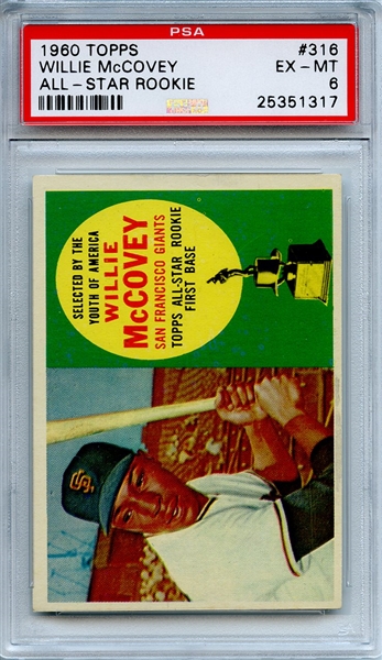 1960 Topps 316 Willie McCovey RC PSA EX-MT 6
