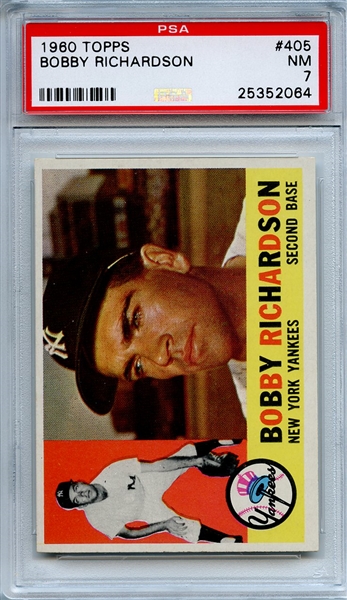 1960 Topps 405 Bobby Richardson PSA NM 7