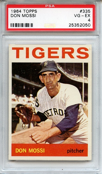 1964 Topps 335 Don Mossi PSA VG-EX 4