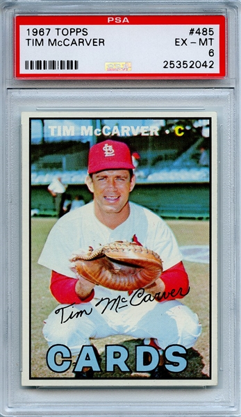 1967 Topps 485 Tim McCarver PSA EX-MT 6