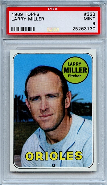 1969 Topps 323 Larry Miller PSA MINT 9