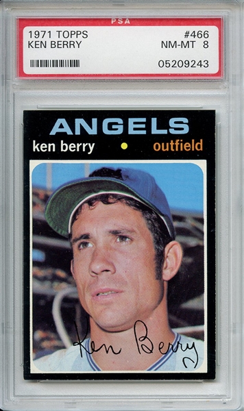 1971 Topps 466 Ken Berry PSA NM-MT 8