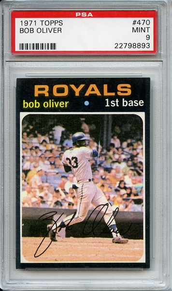 1971 Topps 470 Bob Oliver PSA MINT 9