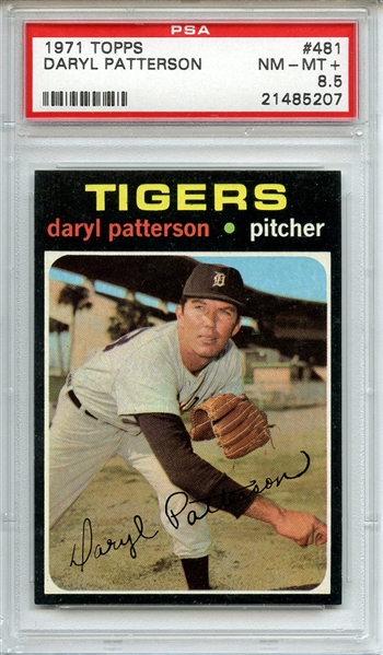 1971 Topps 481 Daryl Patterson PSA NM-MT+ 8.5