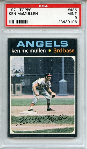 1971 Topps 485 Ken McMullen PSA MINT 9