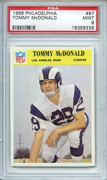 1966 Philadelphia 97 Tommy McDonald PSA MINT 9