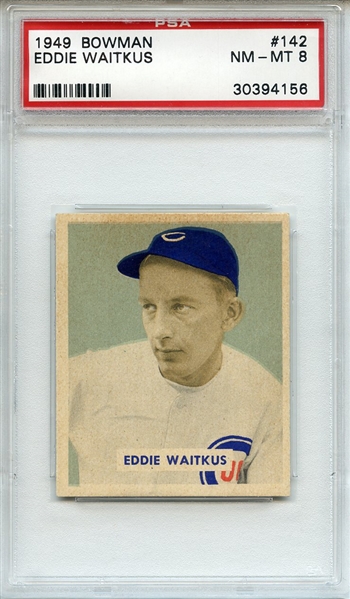 1949 Bowman 142 Eddie Waitkus PSA NM-MT 8