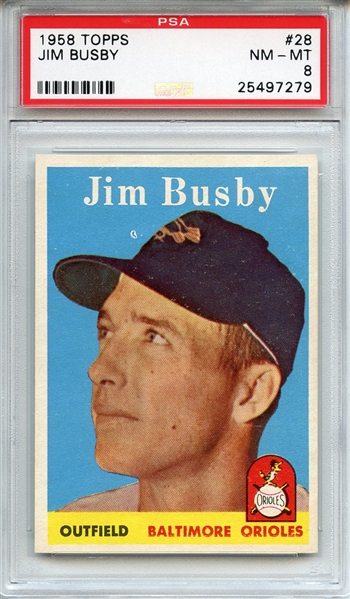 1958 Topps 28 Jim Busby PSA NM-MT 8