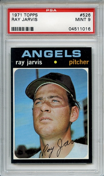 1971 Topps 526 Ray Jarvis PSA MINT 9