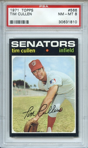 1971 Topps 56 Tim Cullen PSA NM-MT 8