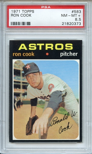 1971 Topps 583 Ron Cook PSA NM-MT+ 8.5