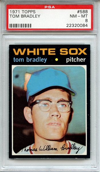 1971 Topps 588 Tom Bradley PSA NM-MT 8
