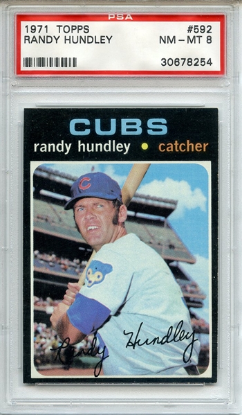 1971 Topps 592 Randy Hundley PSA NM-MT 8