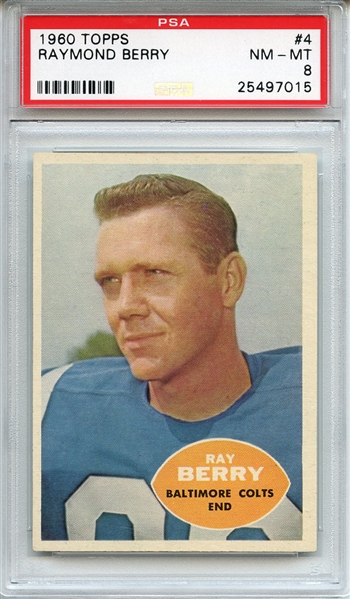 1960 Topps 4 Raymond Berry PSA NM-MT 8