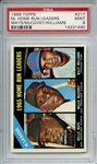 1966 Topps 217 NL Home Run Leaders Mays McCovey Williams PSA MINT 9