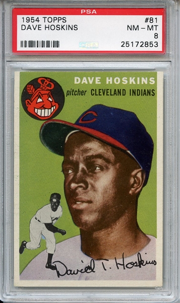 1954 Topps 81 Dave Hoskins PSA NM-MT 8