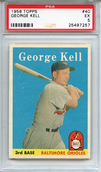 1958 Topps 40 George Kell PSA EX 5