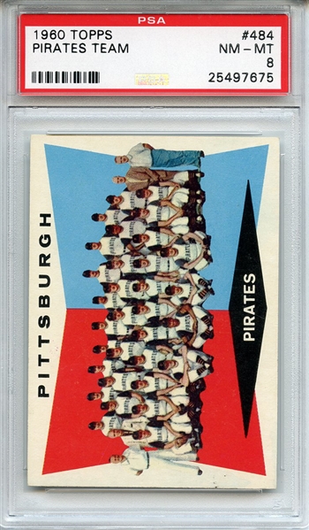 1960 Topps 484 Pittsburgh Pirates Team PSA NM-MT 8