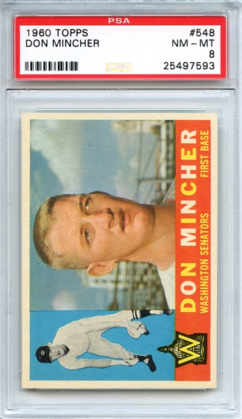 1960 Topps 548 Don Mincher PSA NM-MT 8