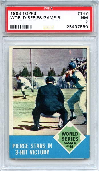 1963 Topps 147 World Series Game 6 PSA NM 7